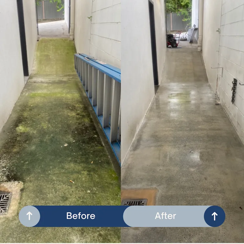 Pressure washing project in Brisbane